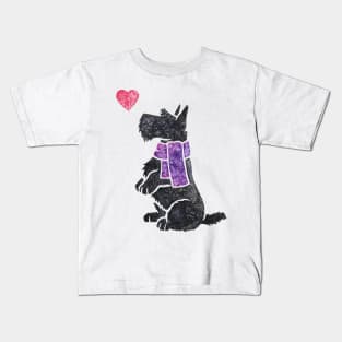 Watercolour Scottie Kids T-Shirt